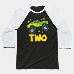 I'm 2 This Is How I Roll Monster Truck 2nd Birthday GIft For Boys Toddler Kid Baseball T-Shirt